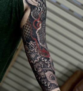 HÌNH XĂM MAORI KẾT HỢP MANDALA VS FREEHAND CHÂU Á 