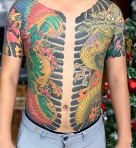 HÌNH XĂM BÍT TAY VÀ BÍT NGỰC BỤNG NHẬT CỔ 