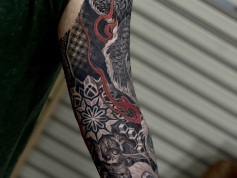 Tác phẩm ráp hình tại VP GreenINK tattoo 