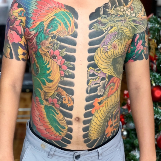 HÌNH XĂM BÍT TAY VÀ BÍT NGỰC BỤNG NHẬT CỔ